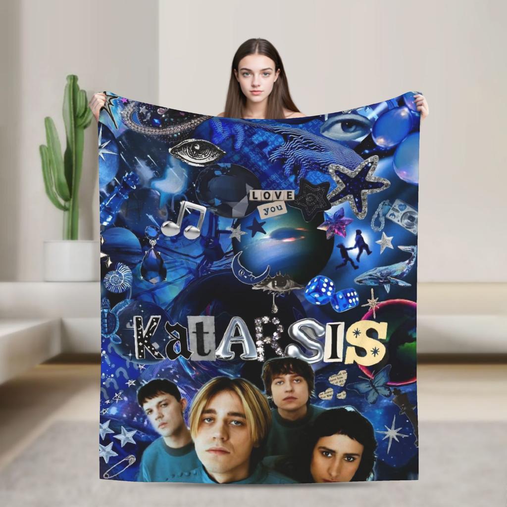 Katarsis Tavo Akys Eurovisions 2025 Blanket Quality Soft  Throw Blanket Winter Decorative Outdoor Print Bedspread