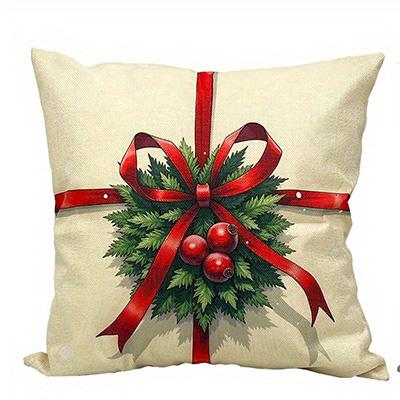 Heimdekoration Frohe Weihnachten & Tannenzapfenmuster Kissen Muster Kissenbezug Geeignet für Sofa Schlafzimmer Auto Kissenbezug