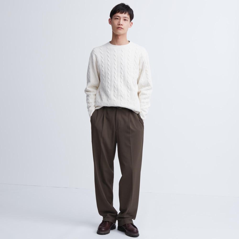 Uniqlo Japan Tuck Wide Pants  Standard Length 70 76cm 