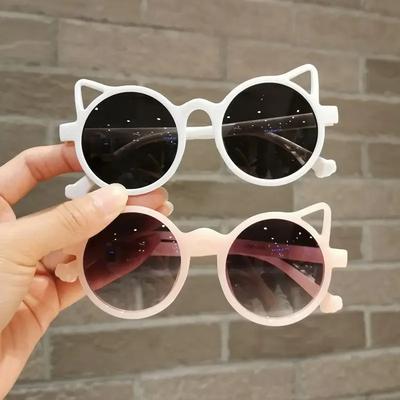 Filles garçons mignon Animal dessin animé oreilles lunettes de soleil en plein air Protection solaire enfants belles Vintage lunettes de soleil Protection classique enfants