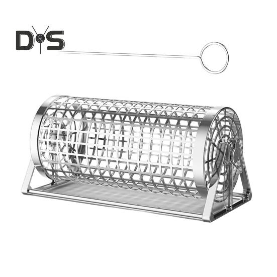 

Набор корзин для гриля из нержавеющей стали, вращающаяся решетка для барбекю для рыбы, креветок, мяса, овощей, картофеля фри, равномерное распределение тепла