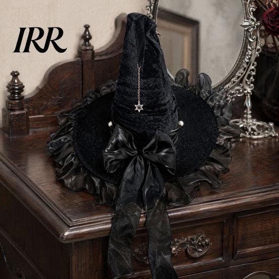 Black Witch Hat Halloween for Women, Velvet Wizard with Ruffle High-quality Brim And Bow Party, Masquerade, Cosplay Costume Accessory Bendable