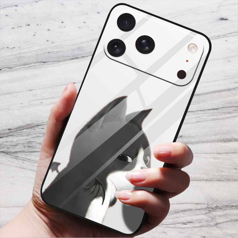 Cute Case For iPhone 17 Pro Plus Capa 17 Pro Max Bumper Luxury Tempered Glass Hard Back Cover iPhone17 Air Funda Animal Patterns