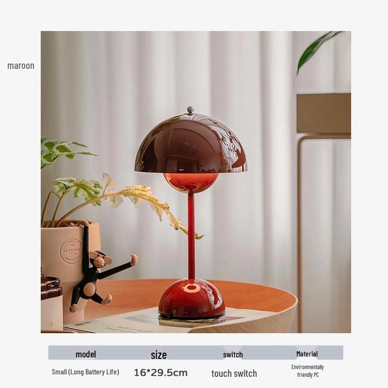 

Скандинавская ретро настольная лампа «Бутон цветка» с беспроводной зарядкой для спальни или кабинета