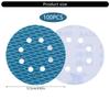 100Pcs/set Orbital Sander Dry Wet Velvet Sandpaper 5inch 8 Hole Sanding Disc Sand Paper Rhombus Sanding Disc Replacement