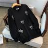 Plus Size Women's V-Neck Sweater, Loose Fit, Bust 150/160/350, Sizes 200/300/350 Jin, Style 8052