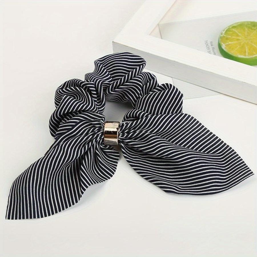 1PC Retro Bow Hair Ring Hair Rope Ladies Europe America Metal Buckle Rope Fabric Hair Accessories