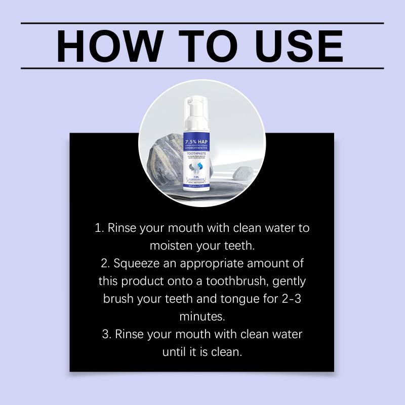 

Refreshing Toothpaste Mousse Gently Cleanses And Cares For The Tooth Surface. Convenient Press-Type Oral Cleaning Mousse one size