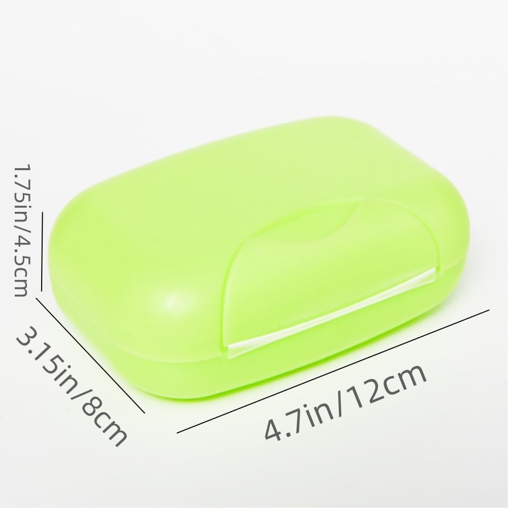 Portable Soap Box with Sponge Drainage (Suitable for Home, Bathroom, and Hiking) in Various Colors 4PCS
