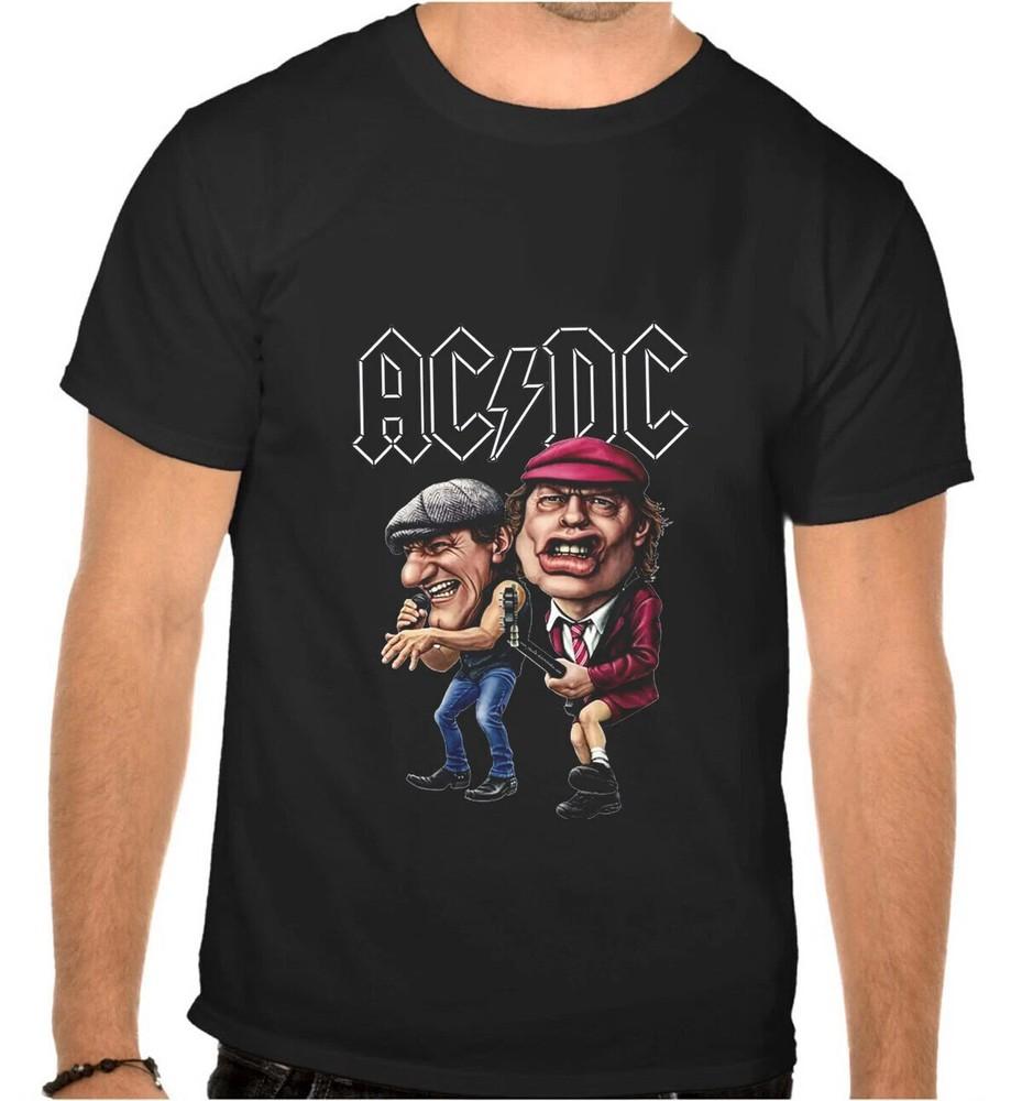 AC/DC Логотип Рок-группы Репринт Графическая Футболка для Фанатов S-4XL Унисекс M