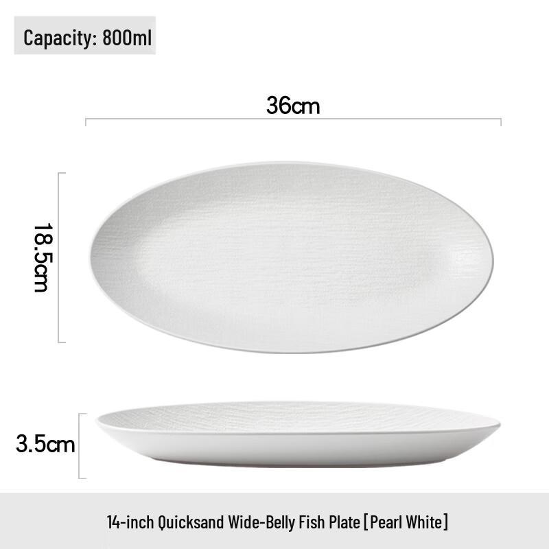 Nordic Ceramic Oval Serving Platter