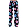 Women's Valentine's Day Heart,themed Casual Milk Silk Fleece Pants, Sleep Pants, Home Pants
