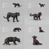Wildlife Animal Model Toy Black Panther Figurine Jungle Decor For Collectors