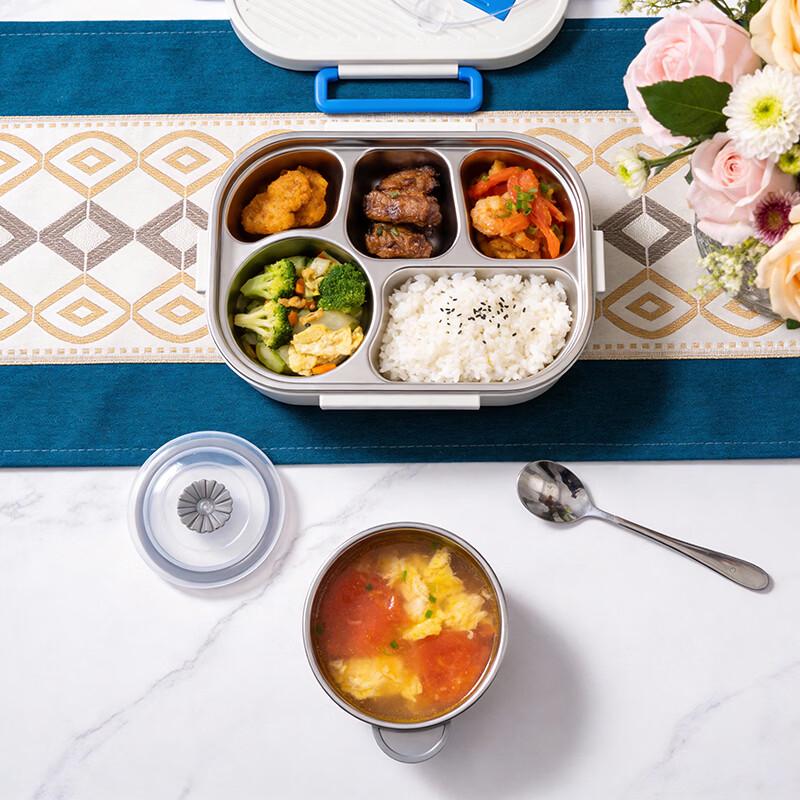 Lock&Lock 316L Stainless Steel Insulated 5-Compartment Lunch Box