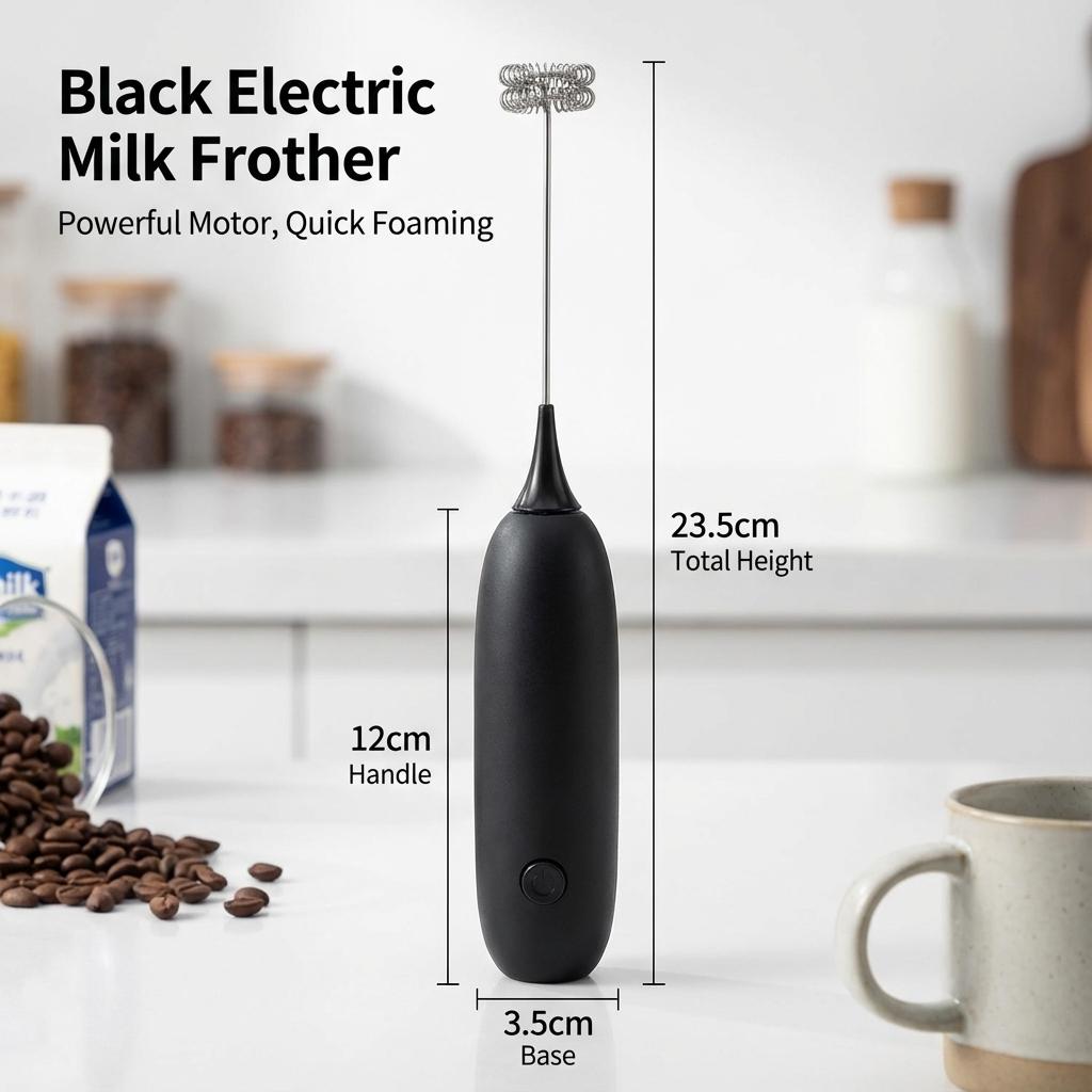 1PC Automatic Handheld Egg Beater Milk Froth Mixer Battery Operated Coffee Whisk Kitchen Tool for Foam Creation