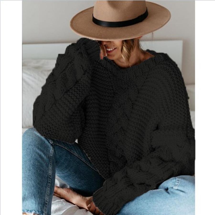 Women's Autumn Winter Chunky Knit Set V-Neck Cardigan Loose Cashmere Sweater Casual Knitwear
