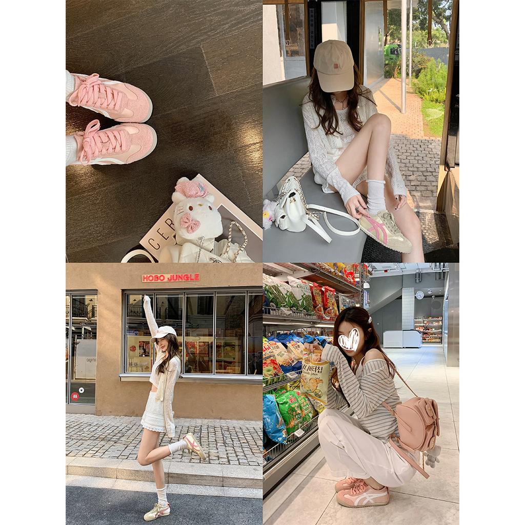 Su Enen's same 4.5cm soft collapse~ inner height increase silk color matching heel Forrest Gump shoes casual shoes women's moral training