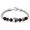 Eye of the tiger Beads Bracelet Hip-hop Skeleton Stone Bracelets Bulk  Vintage Hand Accessories for Man ALN25123005
