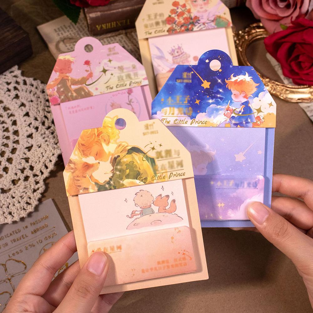 Little Prince Theme Creative Convenience Sticker, Tearable Sticker, Pink Fairy Tale Style Student Office Memo