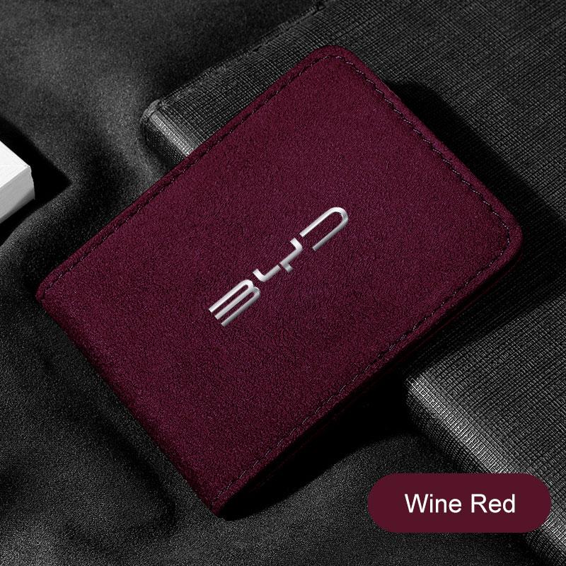 Minimalist Suede Car Driver License Bag For BYD Song Plus Yuan Pro Tang EV F0 F3 Seal U Car Driving ID Card Purse Wallet Holder Njbwy33