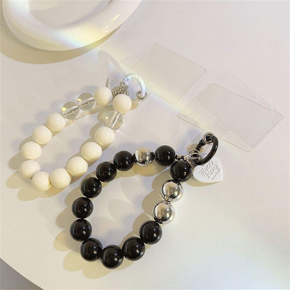 Cartoon Bear Beads Phone Chain Short Style Cellphone Strap Mobile Phone Lanyard  Phone Charm