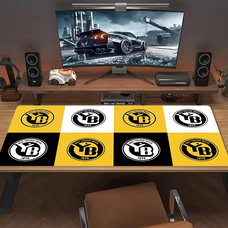 BSC Young Boys Farbiges Mauspads Großes Gaming-Tischkissen Rutschfeste Laptop-Tablet-Große Mauspads XXL-Matte Mini-PC-Spielmatte Mit Verriegeltem Rand