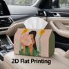 1pc, 2D Flat Printing, Tissue Box Floral Pattern Paper Towel Holder Pattern Printed Tissue Box, Suitable for Vacation Home Decoration, Kitchen, Living