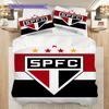 Sao Paulo FC Pattern Bedding Quilt Set Quilt Cover Pillowcase Home Decoration Birthday Gift (1 * Duvet Cover + 2 * Pillowcase, Without Core)