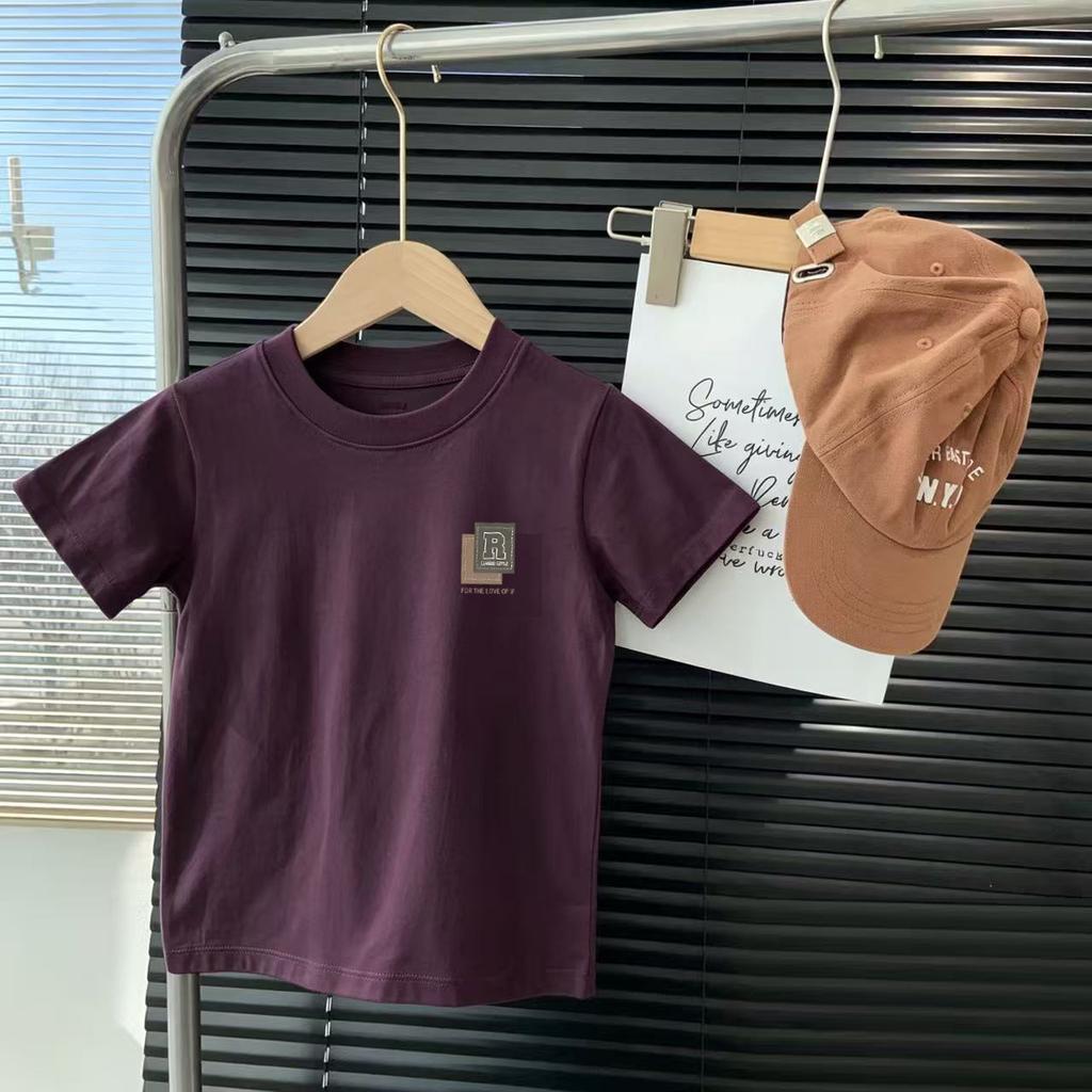 Kids Cotton Loose Short Sleeve T Shirt Summer Round Neck Top For Boys And Girls Fashion Casual Wear