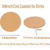 16pcs Cork Coaster for Drink Round Absorbent Tea or Coffee Coaster Cork Bulk Blank DIY Craft Gifts Coasters Warm Gifts Relatives and Friends in