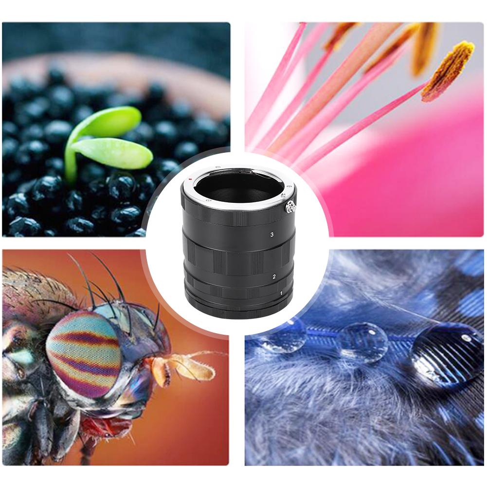Professional Metal Black Macro Photography Extension Adapter Tube Close Up Lens Ring for Sony E Mount Mirrorless Camera