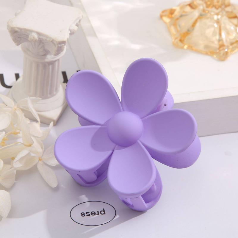 1PCS Candy Colors Big Flower Hair Clip Women Girls Cute Ponytail Makeup Bath Crab Claws Clips Fashion Fresh Beach Headwear Accessories