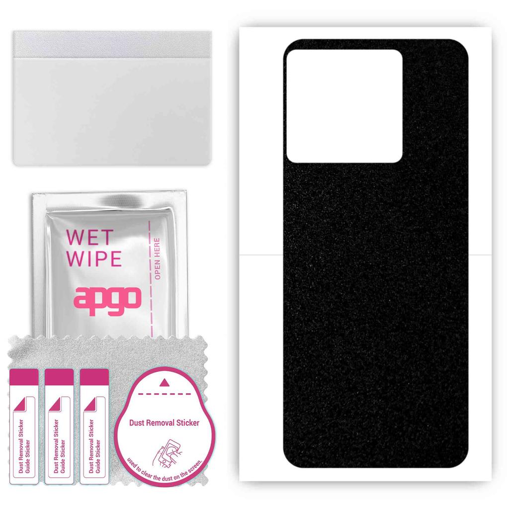 apgo Protective Skin Sticker for the Back Compatible with OnePlus Ace Racing Edition, Wrap Film, Foil, Vinyl - Pattern Matte Black