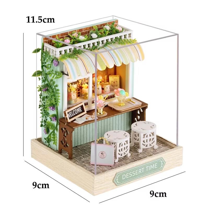 Creative 3D Puzzles Wooden DollHouses Assembled Building Toy Kits Model Wooden Puzzles Desktop Decoration Toys Gift For Gifts