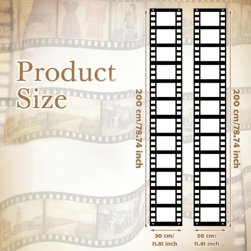 2 ks Polyesterová fóliová páska Pozadí Dekorace Divadelní téma Filmový fotorámeček Banner Dětská párty