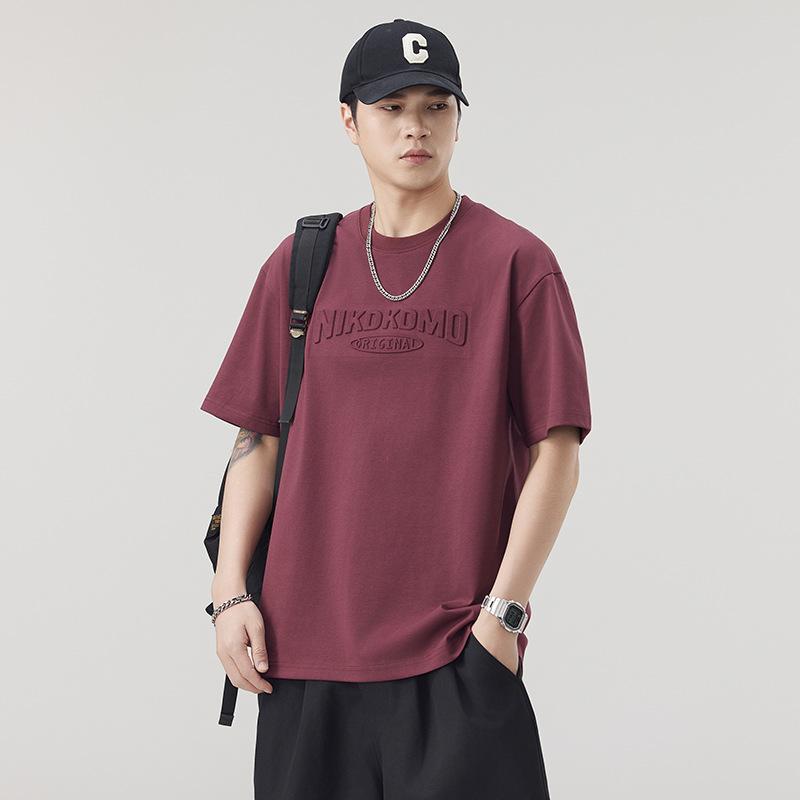 Latest Summer Mens Cotton Round Neck T-shirt Stylishable Relaxed Fit Short-sleeved T-shirt
