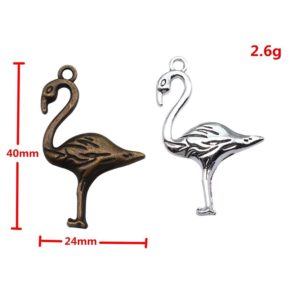 Flamingo Charms Antique Alloy Pendants For Bird Themed Jewelry Making