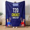 1pc Blanket - T20 Cricket  Print Design,Lightweight Blanket for Sofa,Bed- Soft &Warm,Gift for All Seasons
