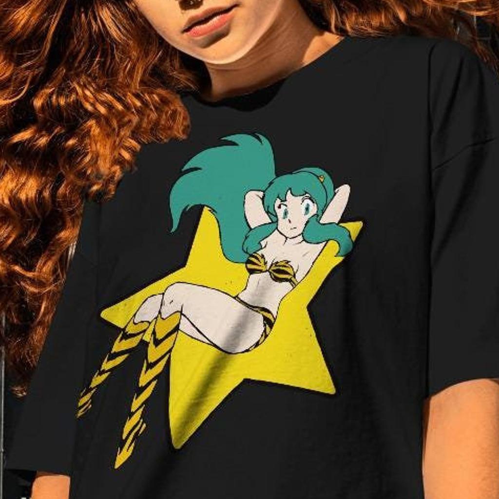 Lum Invader Graphic Tee, Vintage Anime Style T-Shirt, 90s Manga Apparel