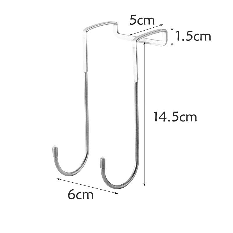 Küchen-Badezimmer-Schranktür-Rückseite, nicht abfärbender Tür-Rückhaken, Kleiderhaken, S-Typ, lochfreier Haken