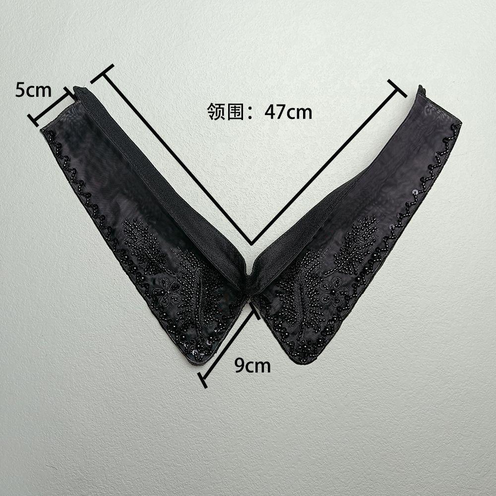 Outer Front Button-Up Shirt Collar Korean Version White Shirt Collar Versatile Hollow Lace Collar Fake Collar Niche Decorative Collar