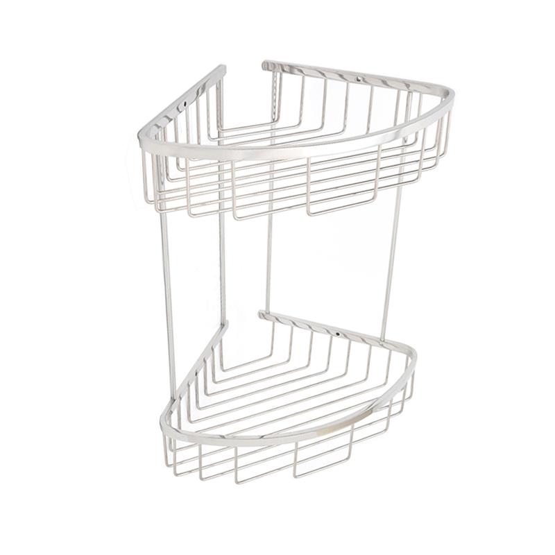 Bathroom Shelf Shower Room Toilet Corner Toilet Multi-layer Wall Hanging Storage Rack Bathroom Triangle Basket серебряный