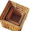 Wicker-Style Storage Box: Versatile Basket for Organizing Books, Magazines, Snacks, Toys, and More in Living Room or Study.