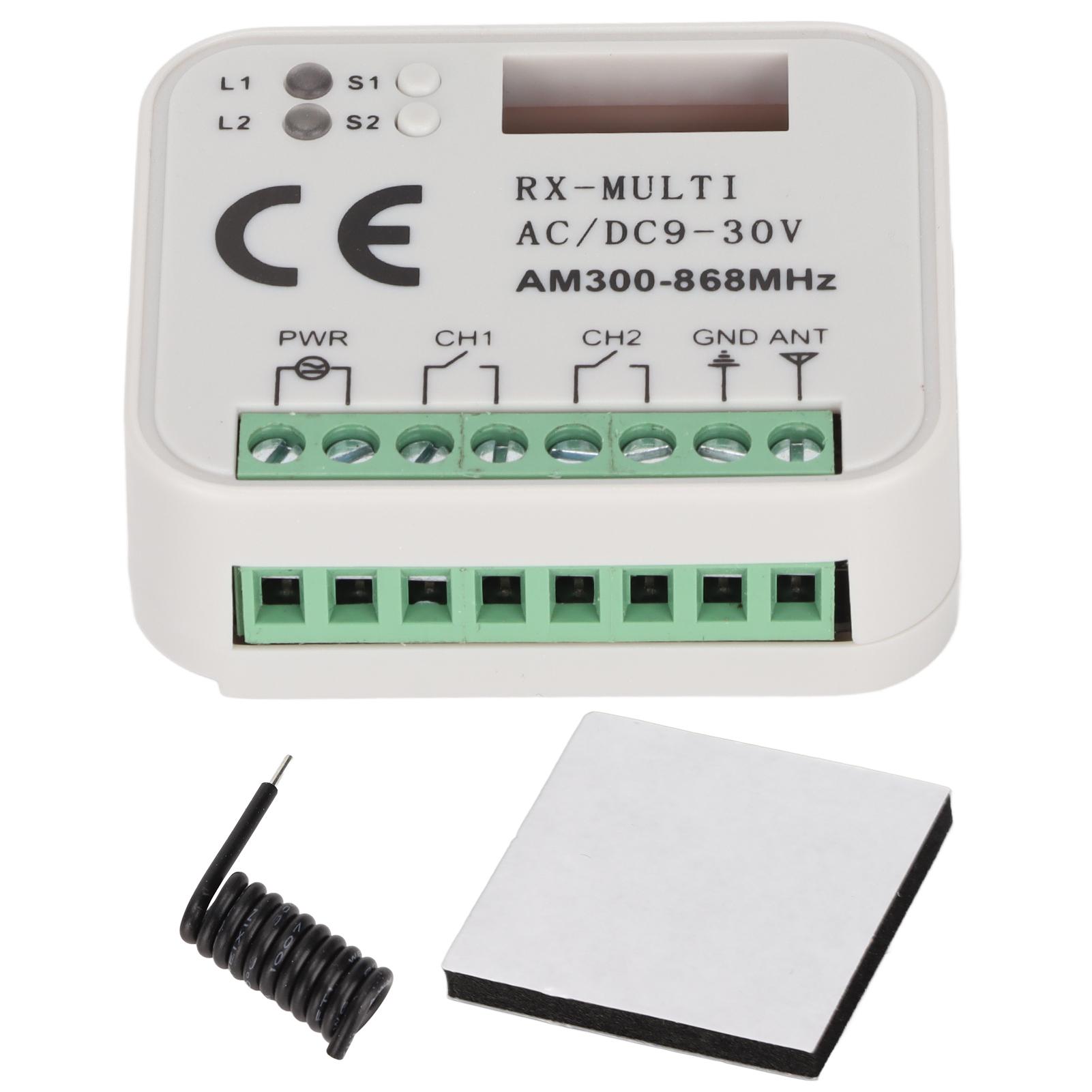 

2 Way Remote Control Switch Module Universal Smart Wireless 300 to 868MHz Multifrequency Remote
