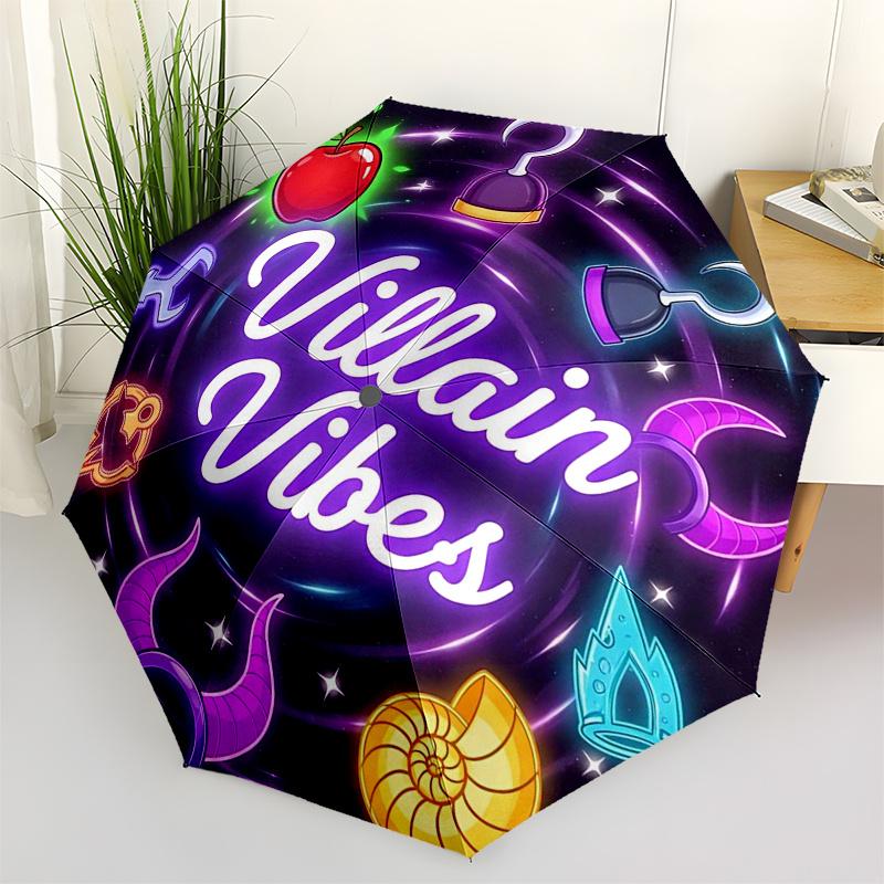 

Villain Themed Travel Umbrella-8 Ribs Automatic Opening and Closing, Portable Folding Design, Compact and Stylish Umbrella Suitable for Outd