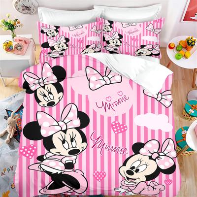 Mickey Maus Cartoon Minnie Bettbezug Niedlich Bedruckt Kinder Weich Atmungsaktiv Bettwäsche Maßgefertigt Zuhause Baby Schlafzimmer Bettdecke