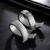 Elastisches Edelstahl-Uhrenarmband für Swatch 17mm 20mm Herren Damen Metall-Dehnungsarmband Poliert Matt Armband