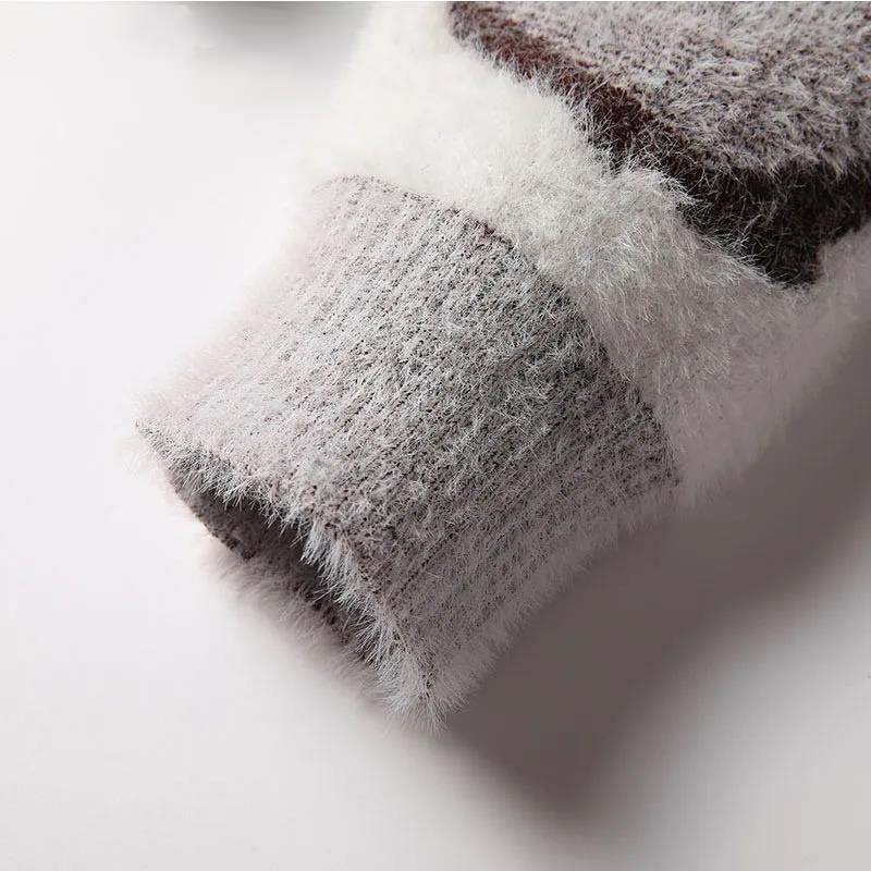 Sweater Male Round Collar Autumn and Winter Plus Velvet Thickened Youth Sweater Pullover