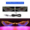 Universal Car LED Eyes Sticker USB Multi-Mode Auto Rear Window Decoration Light