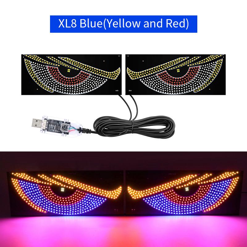 LED Diabelskie Oczy Światło Tylnej Szyby Samochodu Uniwersalna Naklejka USB Oko Wielomodowa